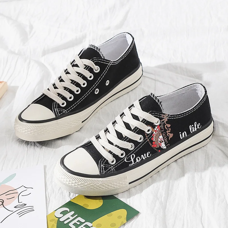 

Spring Autumn Women's Canvas Flats Casual Cloth Shoes Ladies Footwear Students Shoes Woman Chaussure Femme