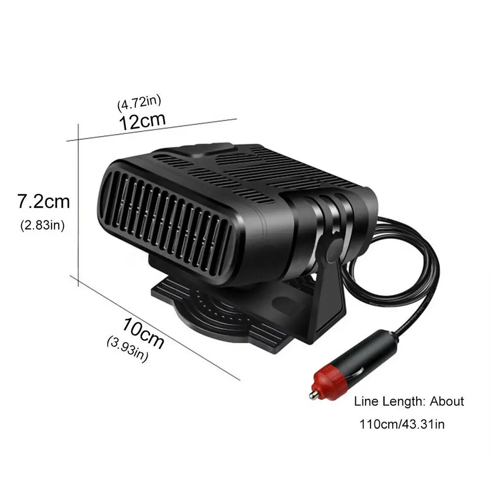 12/24V Portable Auto Car Heater Defroster Demister Electric Windshield 360 Degree Rotation ABS Heating Cooling Fan | Автомобили и