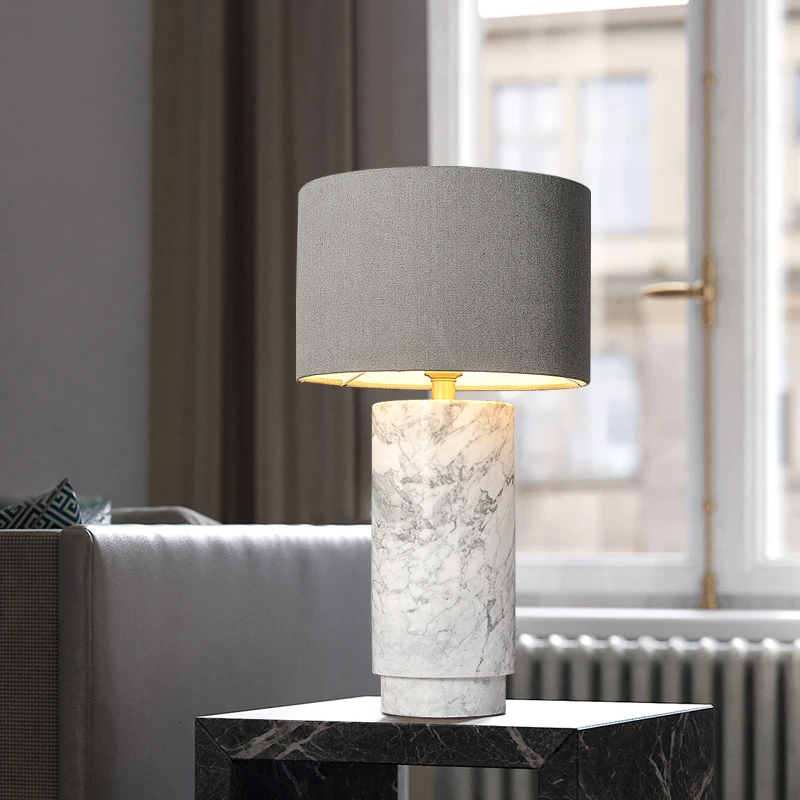 

Modern light luxury design table lamp bedroom bedside living room sofa coffee table office study marble lamp