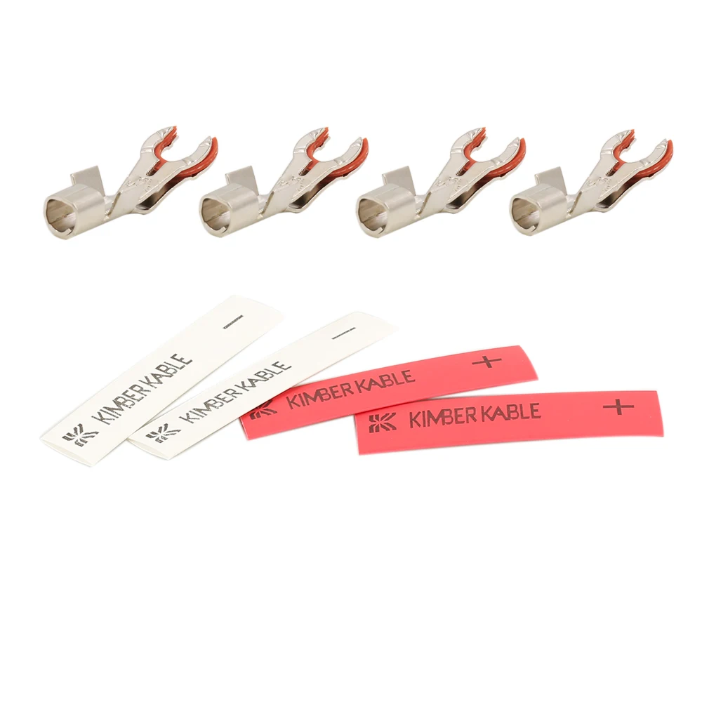 4pcs DIY Fork Plug Hi-End Rhodium Plated Speaker Connector For Audio Amplifier Male Jack Socket