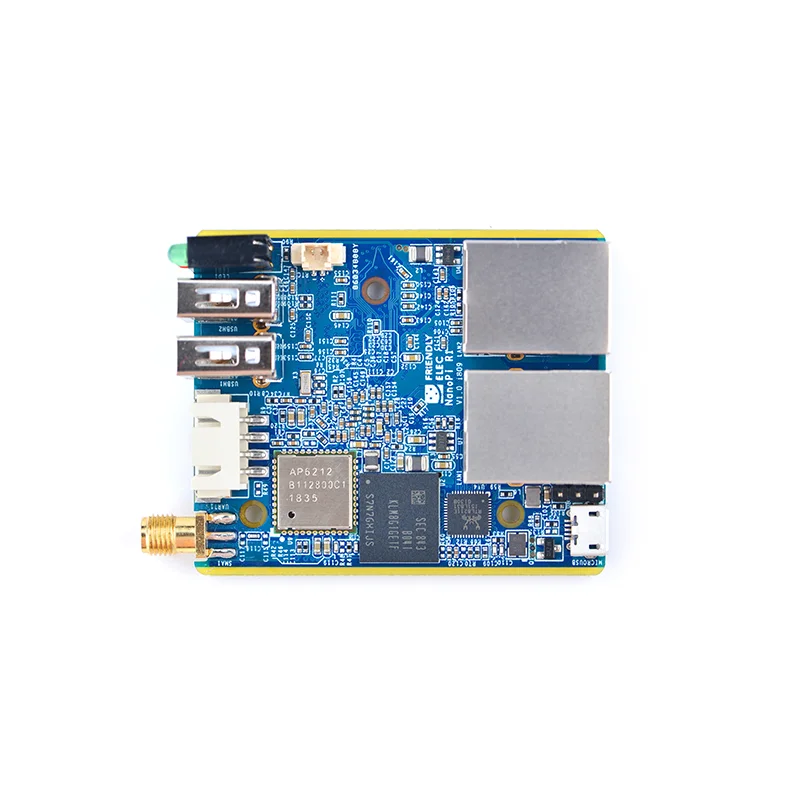 NanoPi R1 Allwinner H3 1 Гб двойной порт Ethernet Wifi и BT встроенный eMMC с USB последовательным