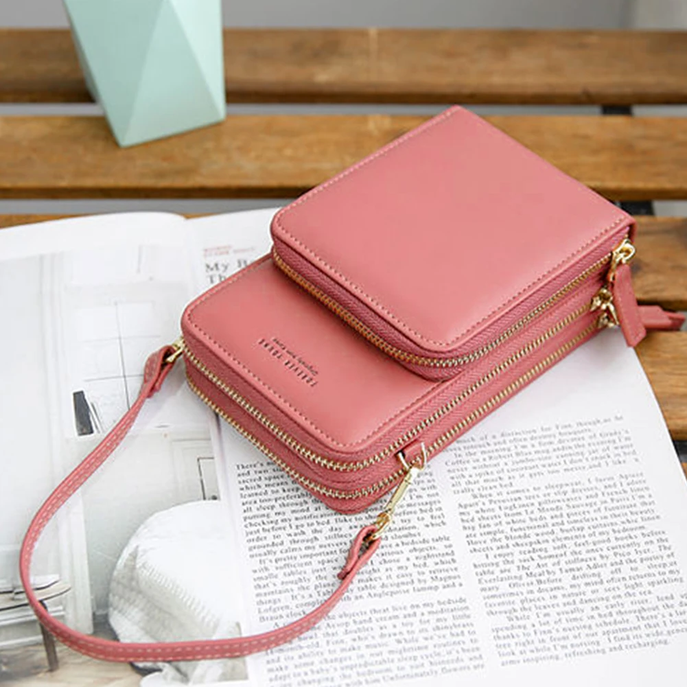 

Модная женская сумка из искусственной кожи, однотонная сумка через плечо, повседневные женские мини-сумки, кошелек с клапаном, сумки для тел...