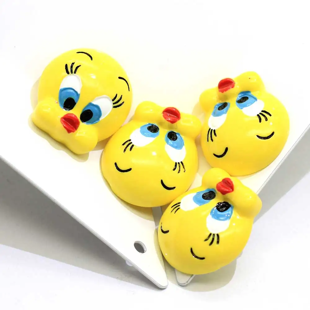 20/50 шт. Мультяшные милые большие глаза утка резиновые животные плоская спина