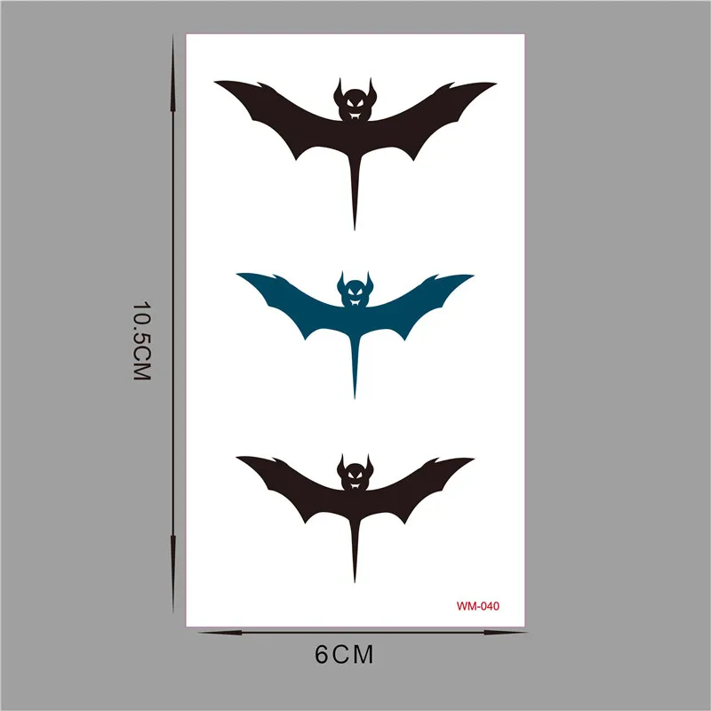 Temporary Tattoo For Man Woman Waterproof Stickers makeup maquiagem make up Batman bat WM040 | Красота и здоровье