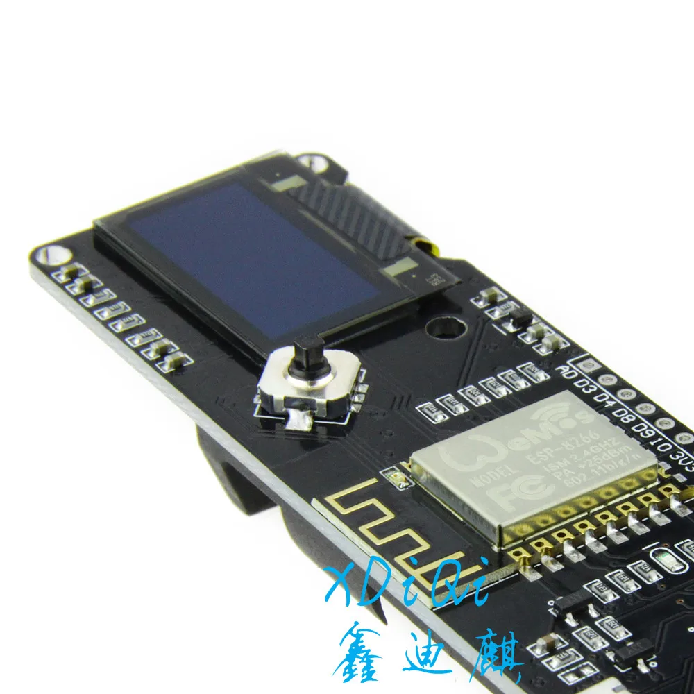 ESP8266 OLED preflashed макетная плата) экран 0 96 дюймов версия-ESP8266 + 18650 Держатель батареи |