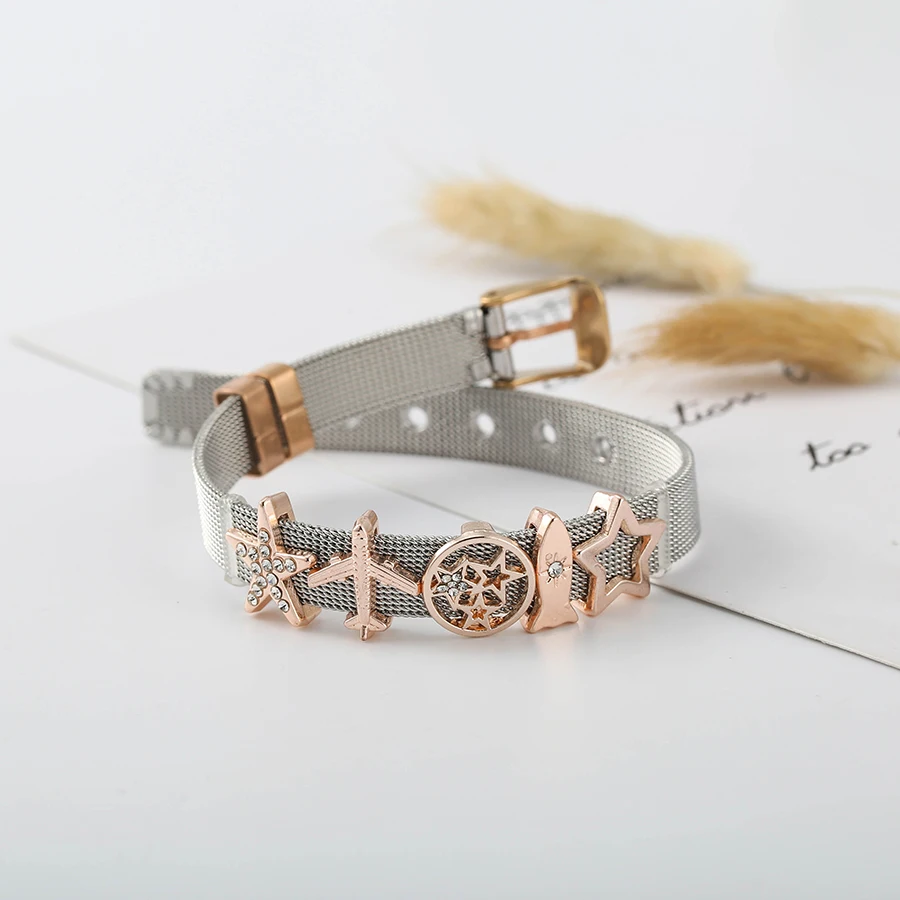 Женские/мужские часы с сетчатым браслетом браслеты для пояса из нержавеющей