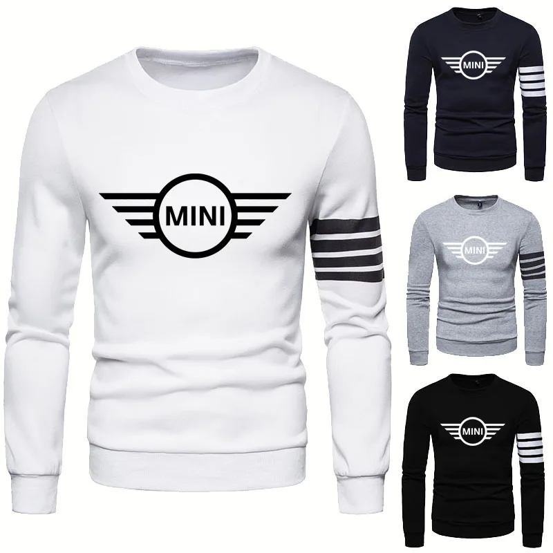 

Spring Autumn Fashion Men's pullover Mini Car Logo Printing High Quality Men's hooded casual Cotton Men's Sweatshirt