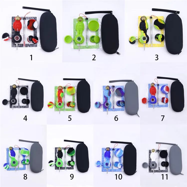 Набор трубок для табака Небьющийся силиконовый инструмент титановый ногтей в