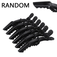 mayitr 6pcs black matte sectioning clips high quality salon clamps hairdressing grip for hair clips pins