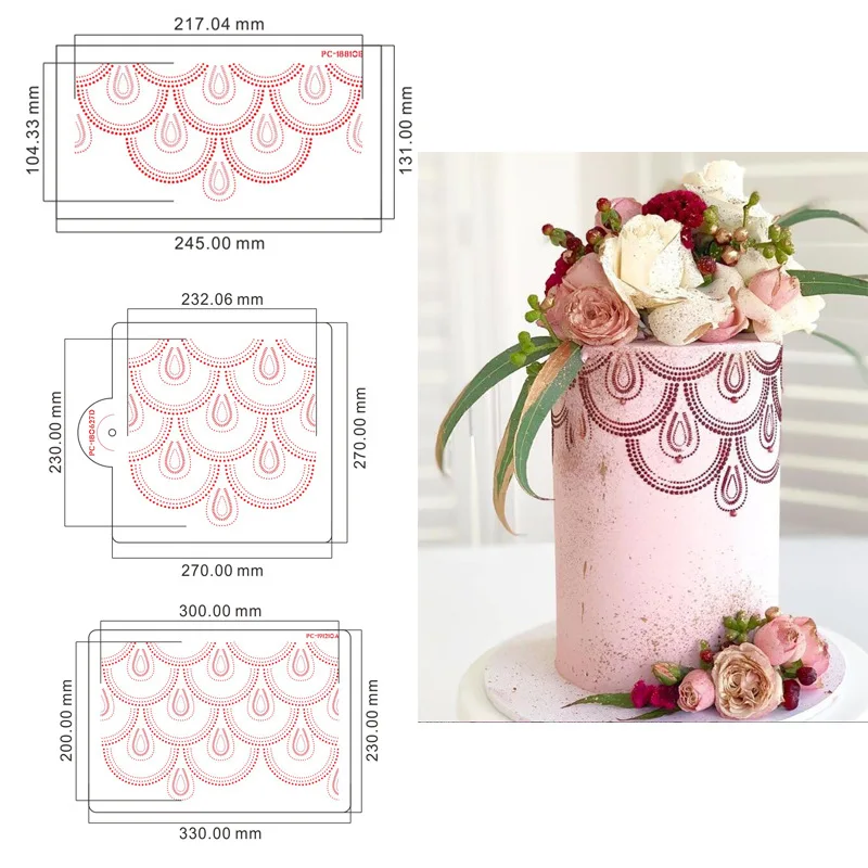 Полукруглая подвеска фотоформа Пластиковая форма для торта с рисунком