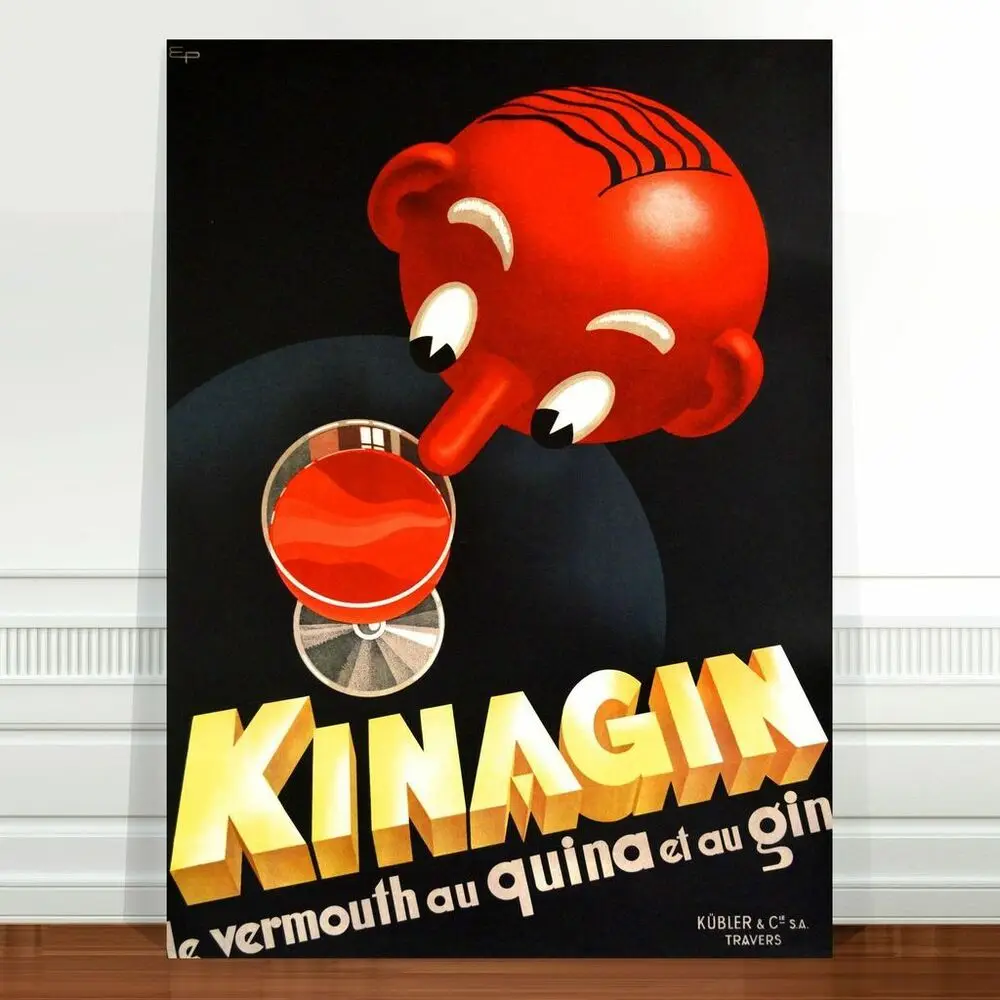 Потрясающий винтажный постер на спиртовой основе Художественная печать холсте