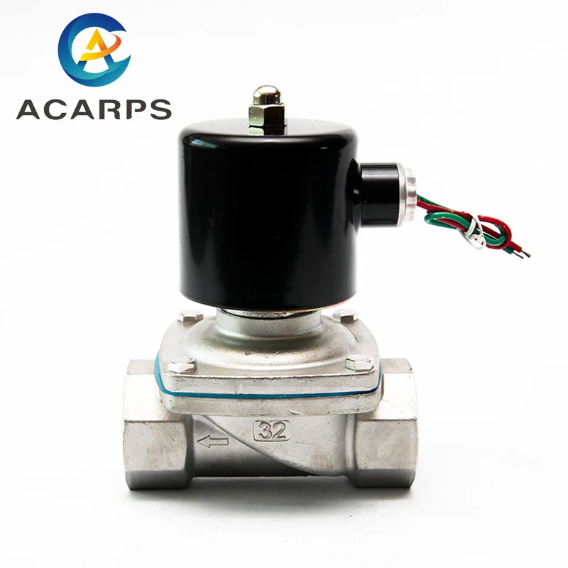 Нормально закрытый электромагнитный клапан из нержавеющей стали 1-1/4 дюйма В