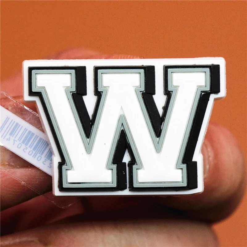 Original PVC Shoe Buckle Accessories DIY Combination English Alphabet Shoes Decoration Jibz for Croc Charms Bracelets Kids Gifts