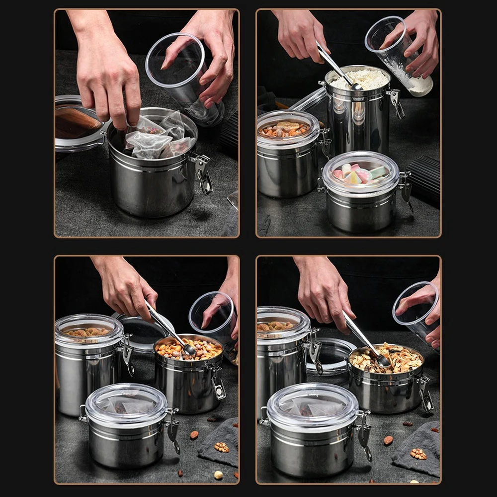 Герметичные банки из нержавеющей стали стеклянная банка для хранения продуктов