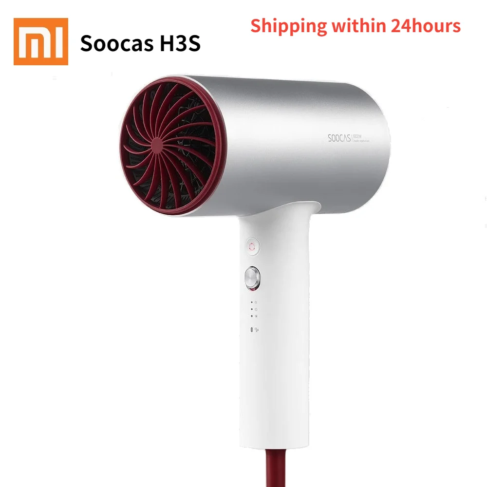 

New In 2021 Xiaomi Soocare Soocas H3S Anion Hair Dryer Aluminum Alloy Body 1800W Air Outlet Anti-Hot Innovative Diversion Design