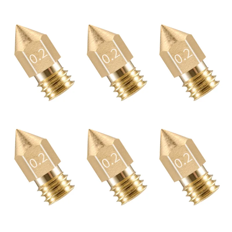

MK7 MK8 Nozzle 0.4mm 0.3mm 0.2mm 0.5mm Copper 3D Printers Parts Extruder Threaded 1.75mm 3.0mm Filament Head Brass Nozzles Part