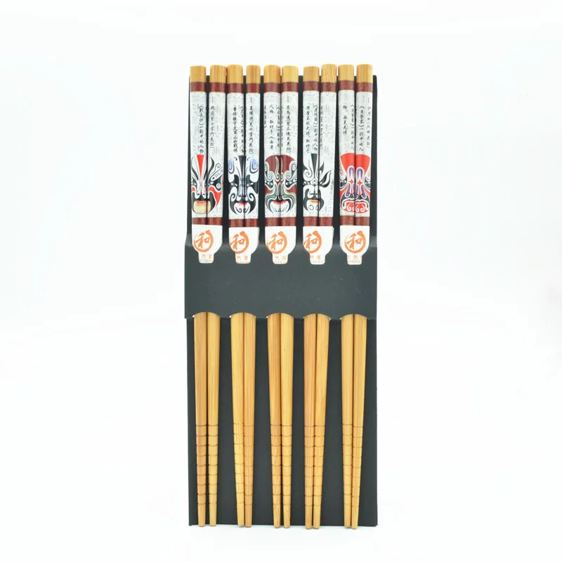 2 коробки палочек для еды в китайском стиле нескользящие 5 пар этническом сувенир