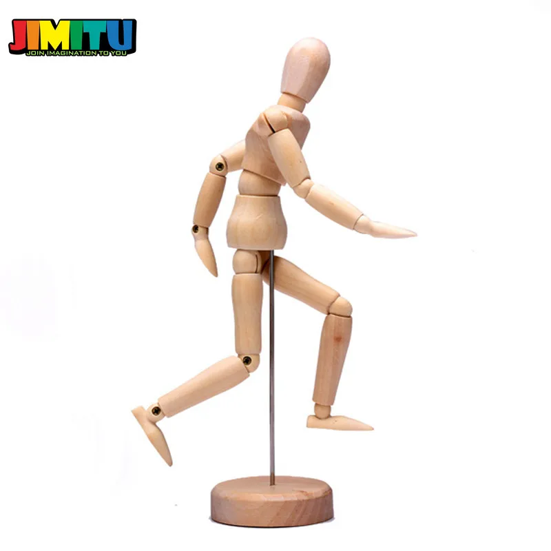 JIMITU деревянная шарнирная кукла 14/20 см тела фигурку модель куклы картина мультфильм головки блока Объединенная модель марионетки