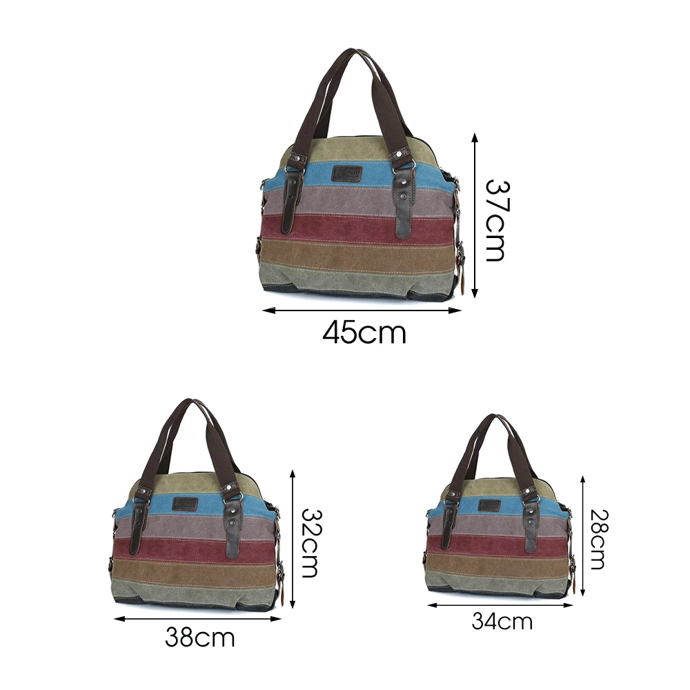

Women Patchwork Rainbow Canvas Tote Ladies Casual Shoulder Bag Foldable Reusable Shopping Bags Beach Bag Female Cotton Cloth bag