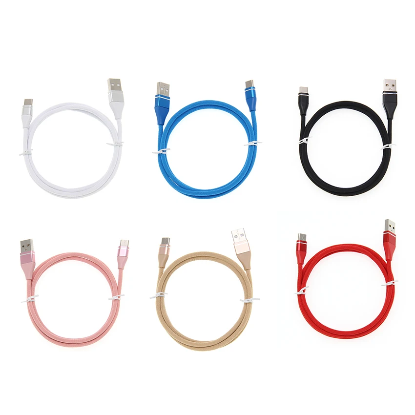 

USB Charger Cable Micro USB Type C Fast Charging Meteor Fabric Cable for IPhone 7 XS Samsung S8 Huawei Phone Cables 50pcs/lot