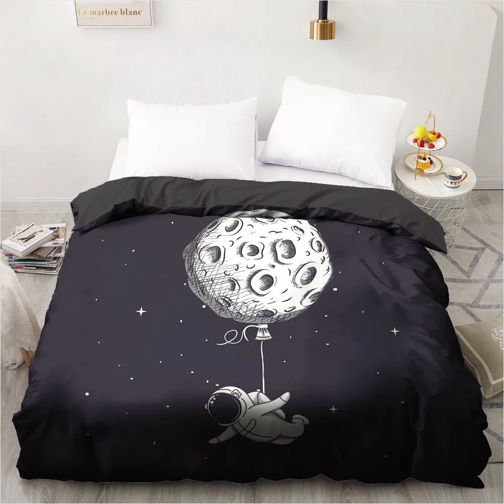 

1 Pcs 3D Printed Moon Balloon Duvet Cover 240x220 King Size Printing NO Pillowcases And NO Sheets Home Textiles Comforter