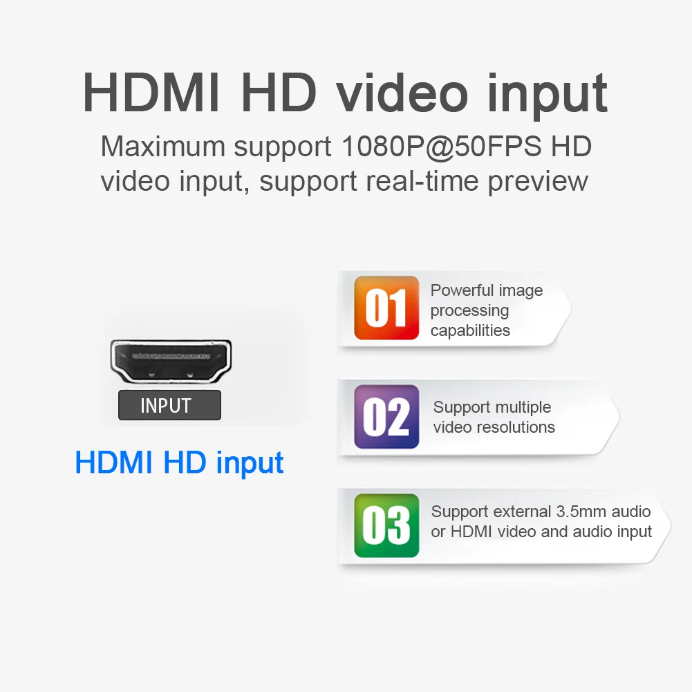 

RTSP RTMP ONVIF HD 1080P 45FPS Stable Portable H.265 Live Streaming WIFI Network Game Broadcast H.264 Video Audio Encoder