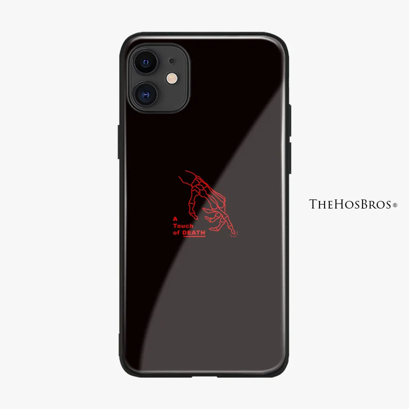 Черный готический стиль эстетичный Мягкий силиконовый чехол из закаленного