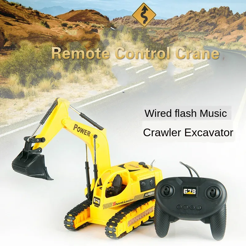 

Кран классический на дистанционном управлении, 5-канальный Радиоуправляемый инженерный автомобиль 8033E, гусеничный экскаватор, имитация про...