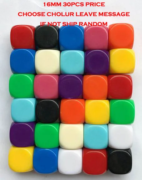 30 шт. 16 мм Пустые игральные кости без покраски | Спорт и развлечения