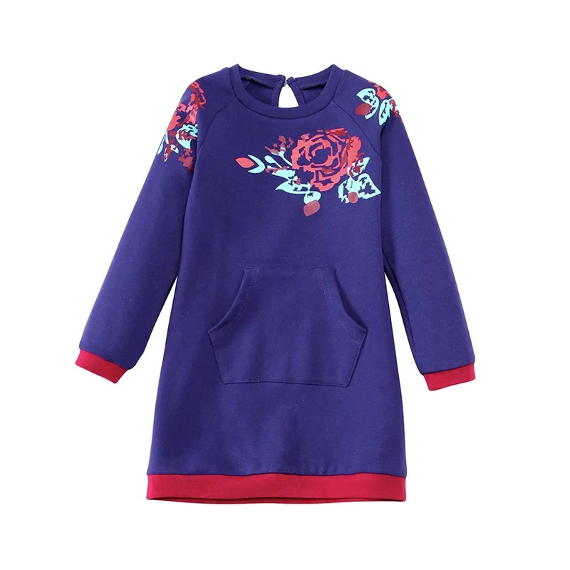 Kidsalon/рождественское платье; vestido infantil; зимний костюм принцессы с длинными рукавами для детей; платья для девочек; одежда с узорами