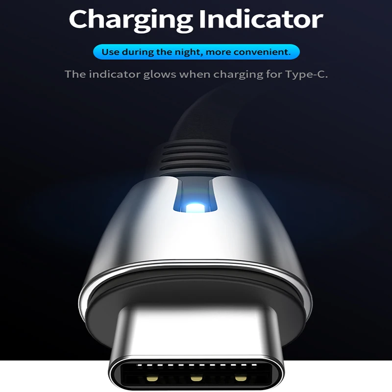 ROCK светодиодный светильник usb type C кабель для samsung Xiaomi Redmi Note 7 8 10 проволока из