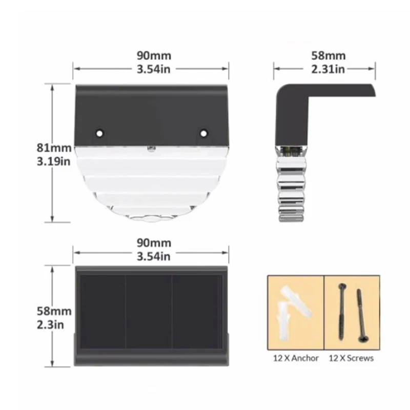Солнечный СВЕТОДИОДНЫЙ Лестница палубные огни Открытый Садовая дорожка