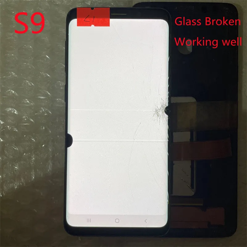 

Glass Broken Working well Used For Samsung Galaxy S9 LCD G960 G960F G960U Touch Screen Touch Screen Assembly With Frame
