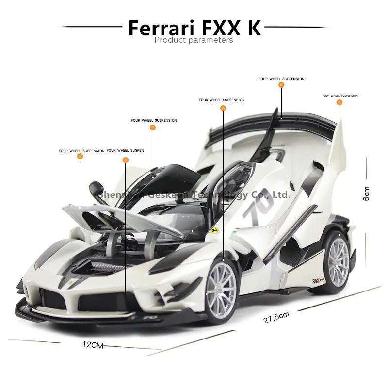Bburago 1:18 FXXK 5 Супер спортивный автомобиль брелок для автомобильных ключей