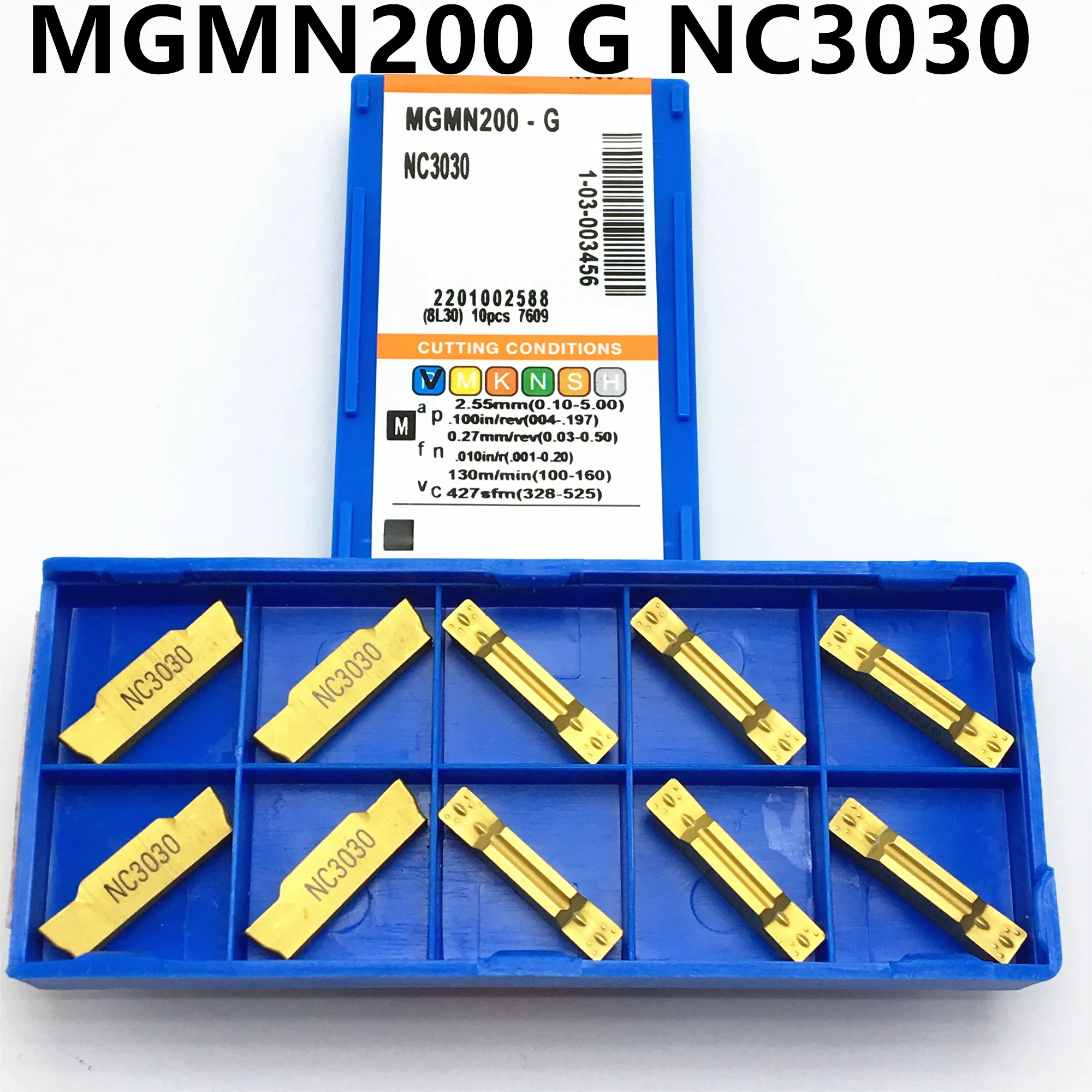 Карбидная вставка MGMN200 10 шт./кор. MGMN200-G NC3030 ширина 2 мм для токарного станка MGEHR / MGIVR