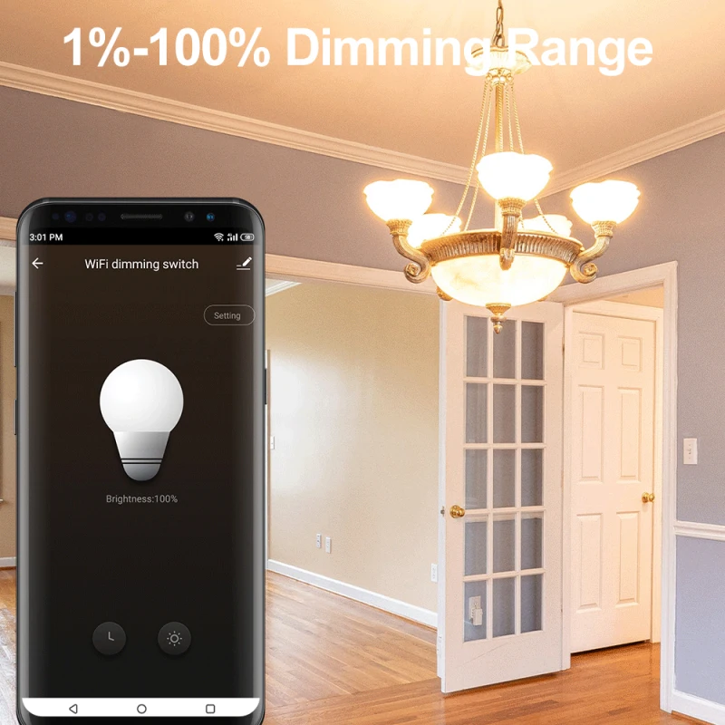 Tuya DIY Mini WiFi Smart Light Dimmer Switch Module Life Remote Control Work With Alexa Google Home 85V-250V | Электроника