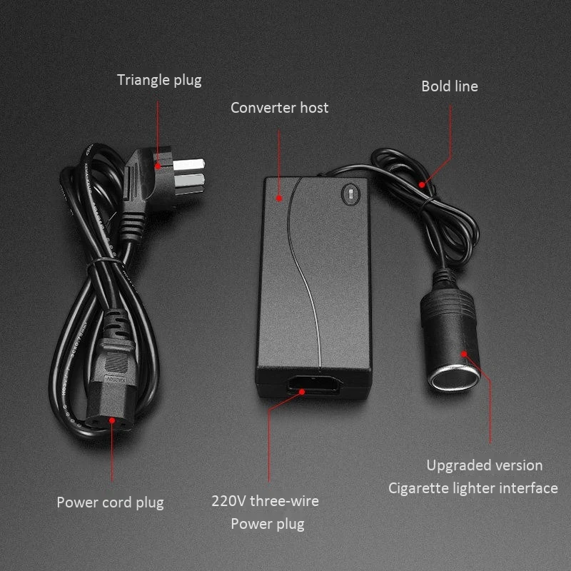 

220V to 12V Power Converter 60W Household Socket Car Vacuum Cleaner Adapter Multifunction Converter Adapter