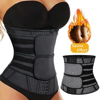 neoprene sauna waist trainer corset slimming sweat belt for women weight loss compression trimmer workout fitness shapewear