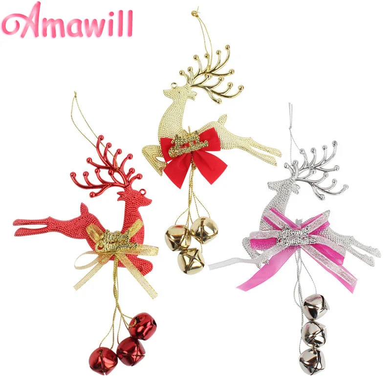 

Amawill 1Pcs Fashion Deer Pendant Christmas Decorations Christmas Tree Pendant Christmas Party Wedding New Year Festive Party 7D