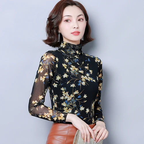 Новинка осени 2020 популярный эластичный высокий воротник изысканный принт