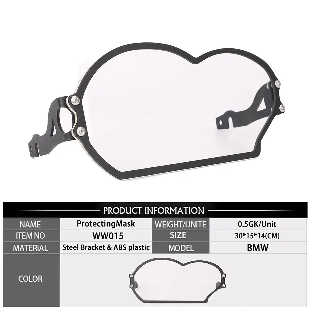 

Motorcycle Headlight Cover, Acrylic Headlight Protector Guard for BMW R1200GS 2005 - 2012, for BMW R1200GS Adventure 2006-2013