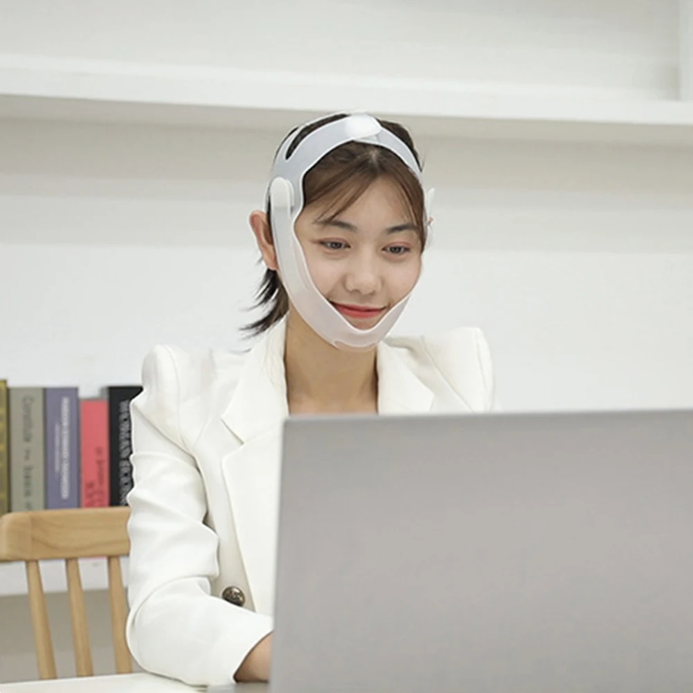 Силиконовая V-образная повязка для лица Подтяжка щек тонкая маска уменьшения