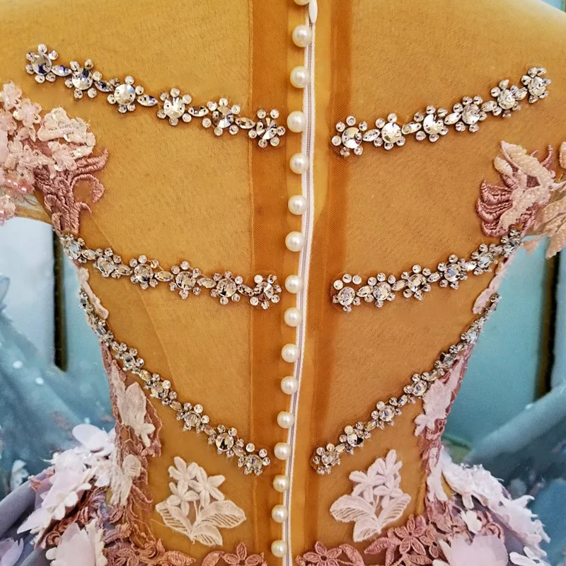 LS88349 вечернее платье длинные платья для свадебных платьев с короткими рукавами