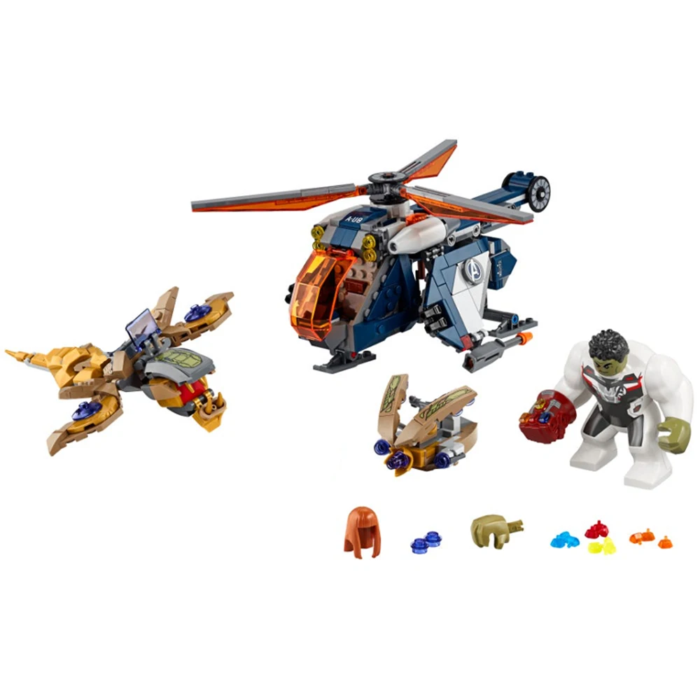 Супергерой Мстители Халк вертолет спасательный Железный человек Фигурки черной