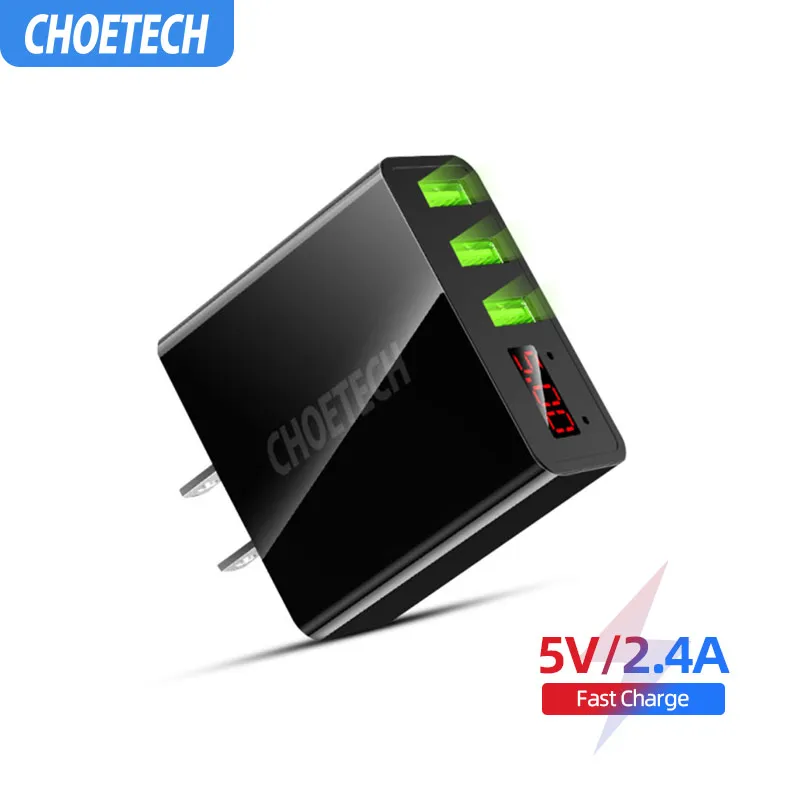 3 Порты и разъёмы LED Дисплей USB Зарядное устройство Универсальный 5 В/3A интеллектуальная подзарядка EU/us Plug Путешествия стены Зарядное устройство адаптер для iphone телефон Зарядное устройство