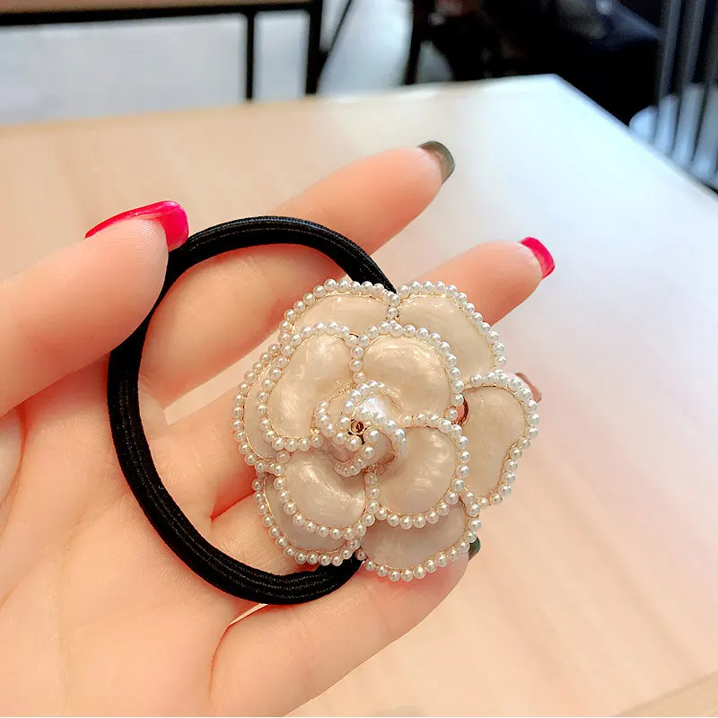 Женские резинки для волос с кристаллами камелии Элегантные Дизайнерские от