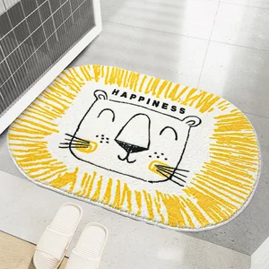super soft bathroom non slip mat thickened flocking bathroom rug home decoration entrance door mat bedroom plush fluffy carpet free global shipping