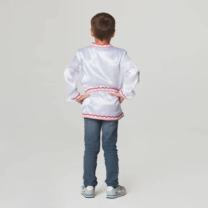Русская народная рубашка для мальчика размера 58 Косплей Аниме аксессуары Костюм Пропсы Костюмы Новинки Специальное использование Новый год Рождество.