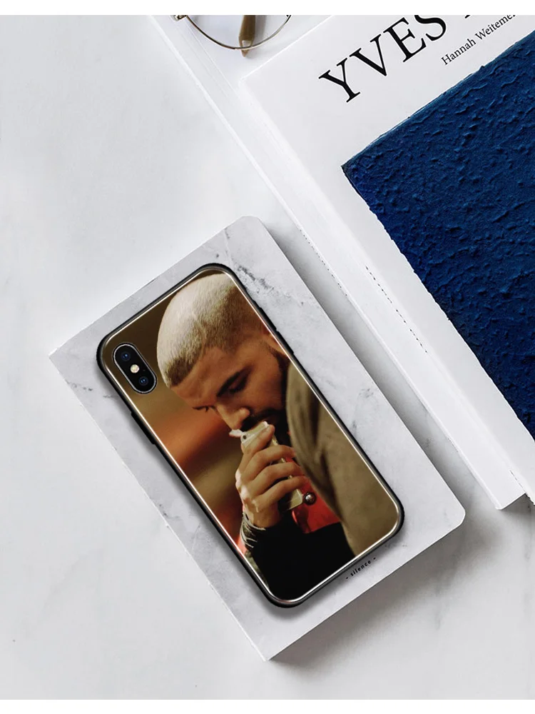 Чехол для телефона DRAKE RAPPER hiphop Coque, мягкий силиконовый стеклянный чехол для Apple iPhone 6 6s 7 8 Plus X XR XS 11 Pro MAX