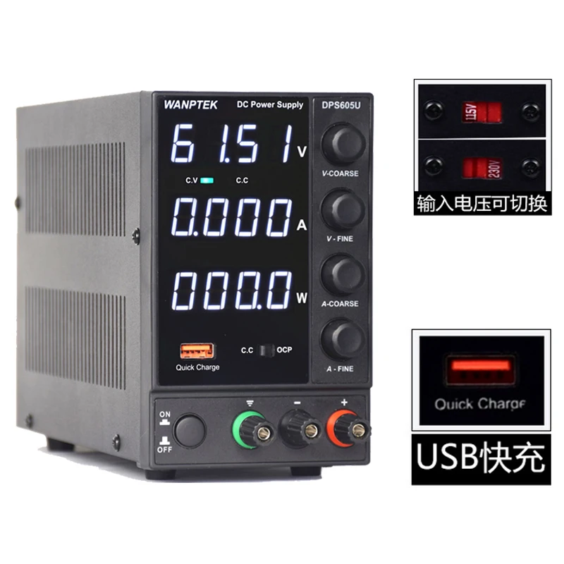 

WANPTEK DPS3010U 0-30V 0-10A 300W Switching DC Power Supply 4 Digits Display LED Adjustable Mini Power Supply AC 110V/220V